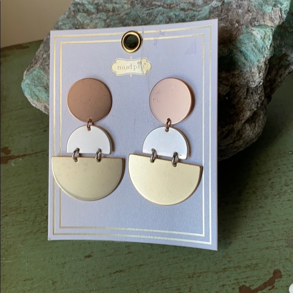 Mudpie Geometric Drop Earrings